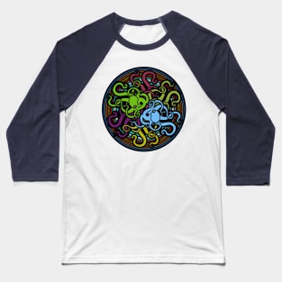 Octopus Mandala - Tentacles of Madness Baseball T-Shirt